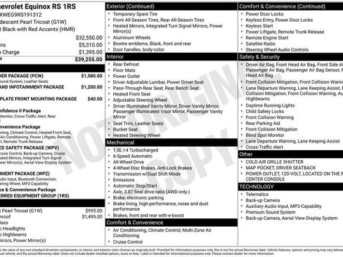 Used 2024 Chevrolet Equinox RS w/ RS Leather Package AWD/4WD image 34