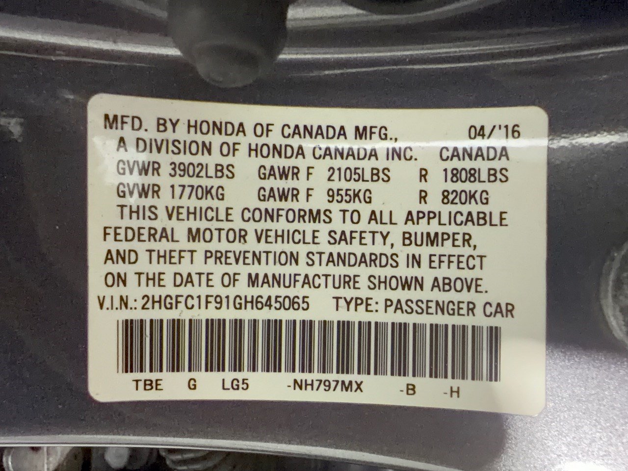 Used 2016 Honda Civic Touring image 31