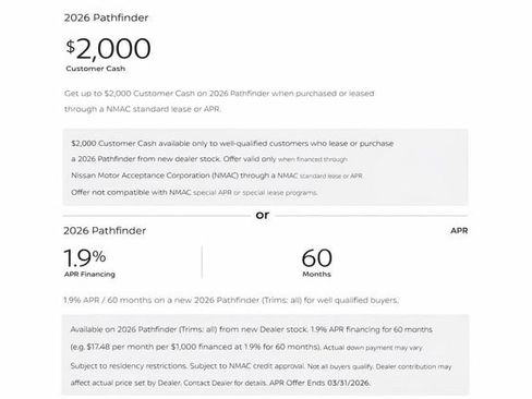 New 2026 Nissan Pathfinder Rock Creek w/ Rock Creek Premium Package image 2