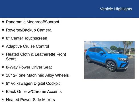 Used 2022 Volkswagen Taos SE w/ Panoramic Sunroof Package FWD image 21