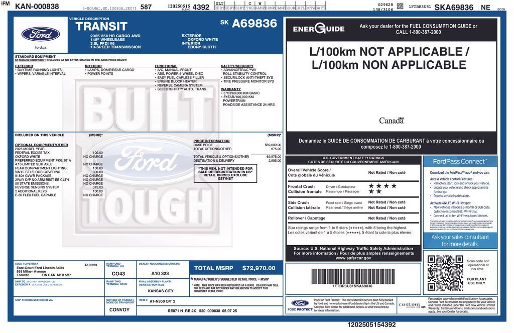 Used 2025 Ford Transit 250 148 High Roof Extended AWD image 25