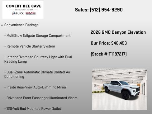 New 2026 GMC Canyon Elevation w/ Convenience Package AWD/4WD image 13