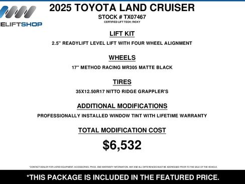 Used 2025 Toyota Land Cruiser w/ Premium Package AWD/4WD image 2