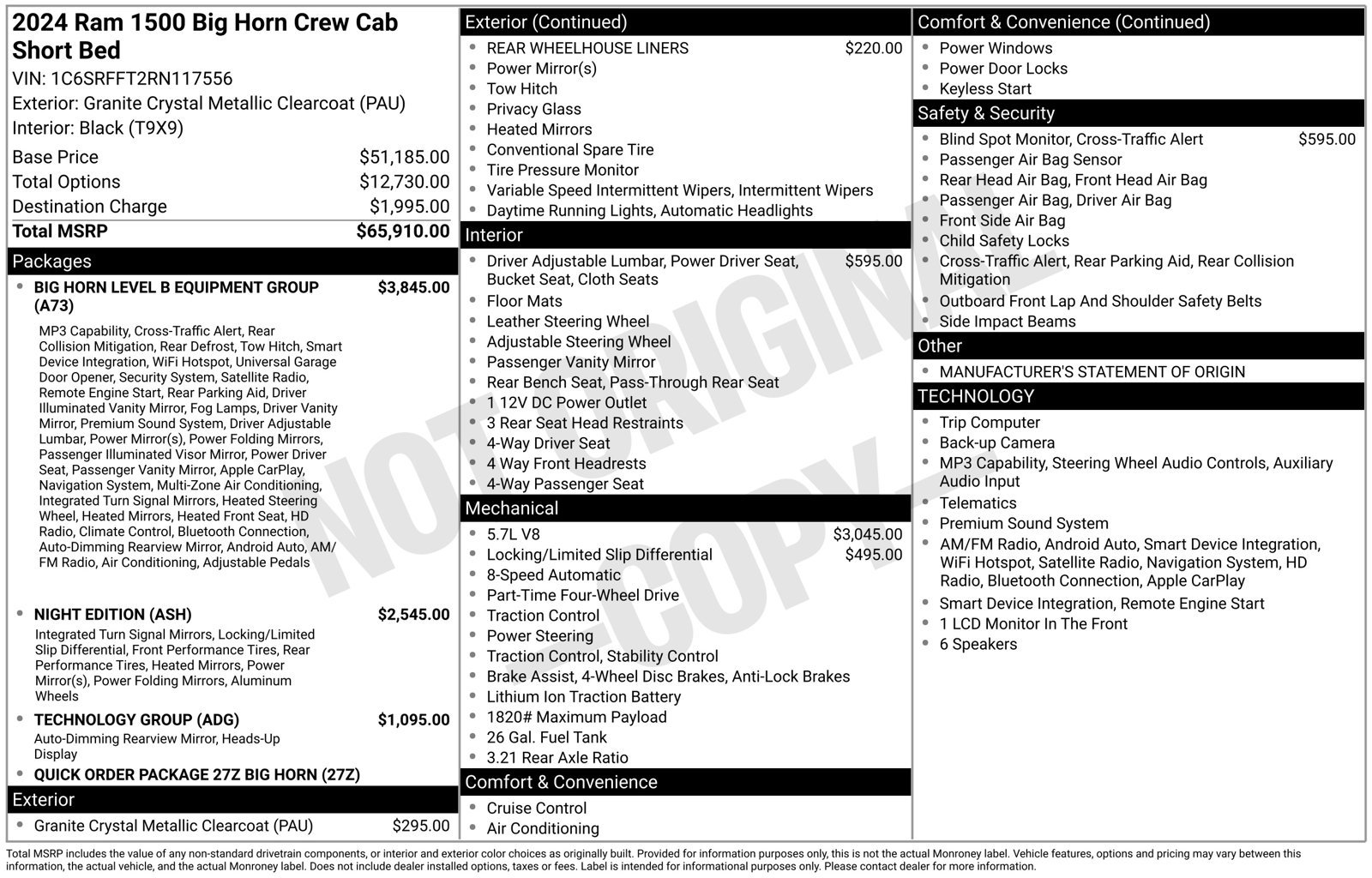Used 2024 RAM 1500 Big Horn AWD/4WD image 1