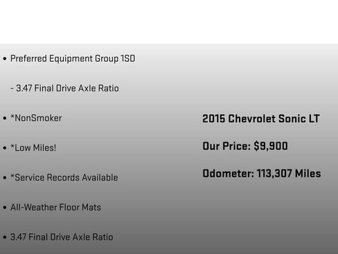 Used 2015 Chevrolet Sonic LT FWD image 6