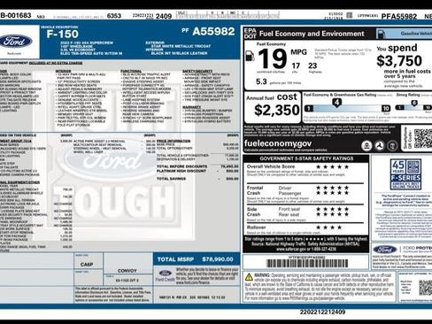 Used 2023 Ford F150 Platinum w/ Equipment Group 701A High AWD/4WD image 35