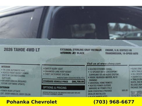 New 2026 Chevrolet Tahoe LT image 32