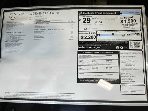 New 2025 Mercedes-Benz CLA 250 4MATIC image 31