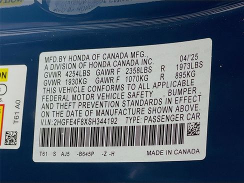 Certified 2025 Honda Civic Sport Touring image 37