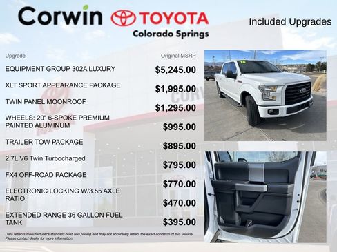 Used 2016 Ford F150 XLT w/ Equipment Group 302A Luxury image 4