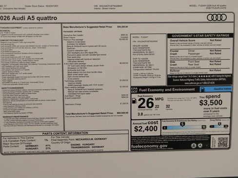 New 2026 Audi A5 2.0T Premium Plus AWD/4WD image 38
