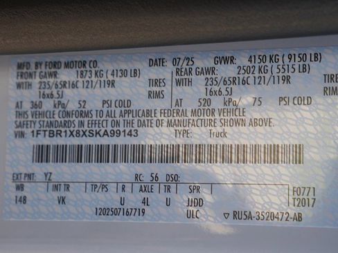 New 2025 Ford Transit 250 148 High Roof w/ Load Area Protection Package image 34