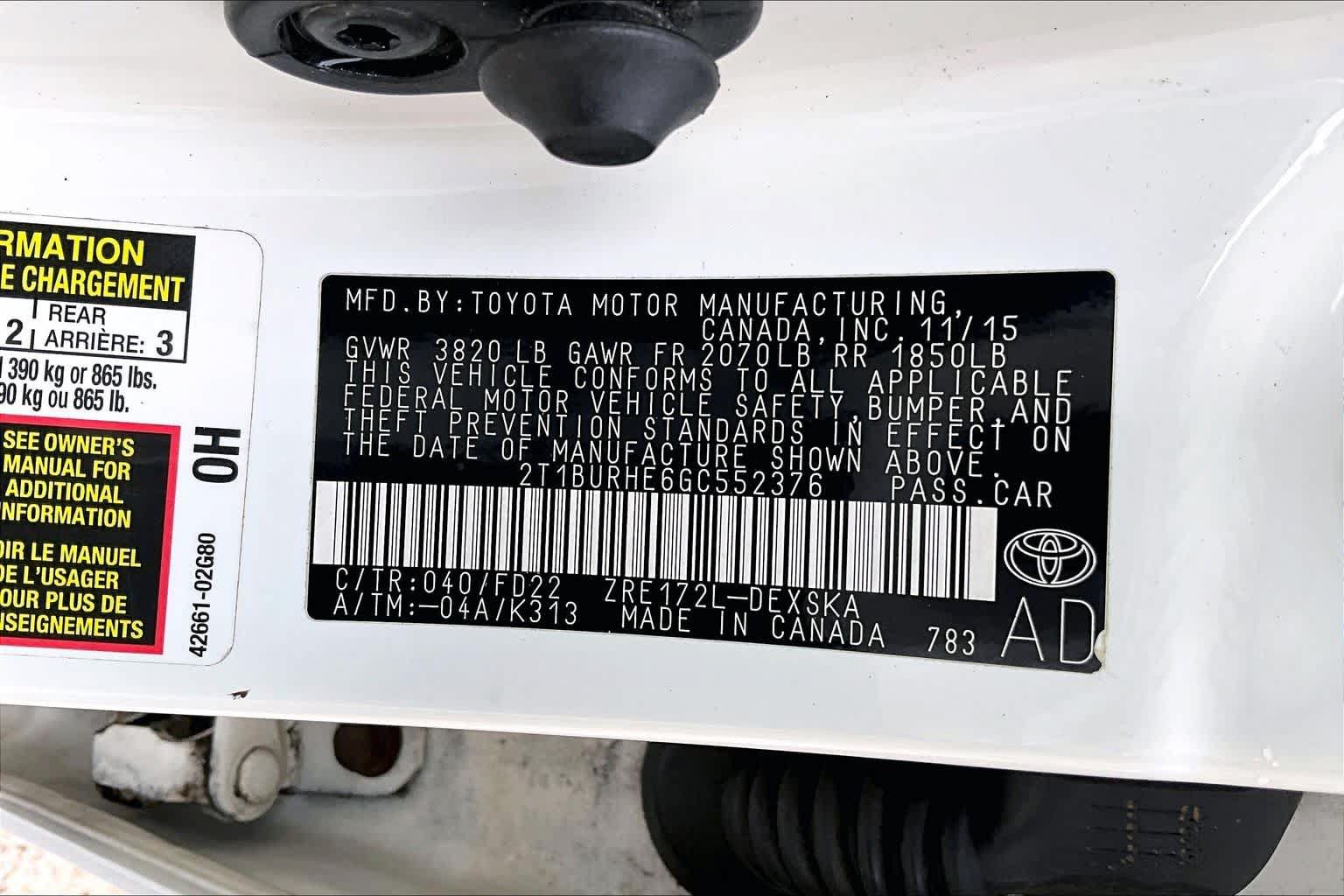 Used 2016 Toyota Corolla S w/ Driver Convenience Package FWD image 34