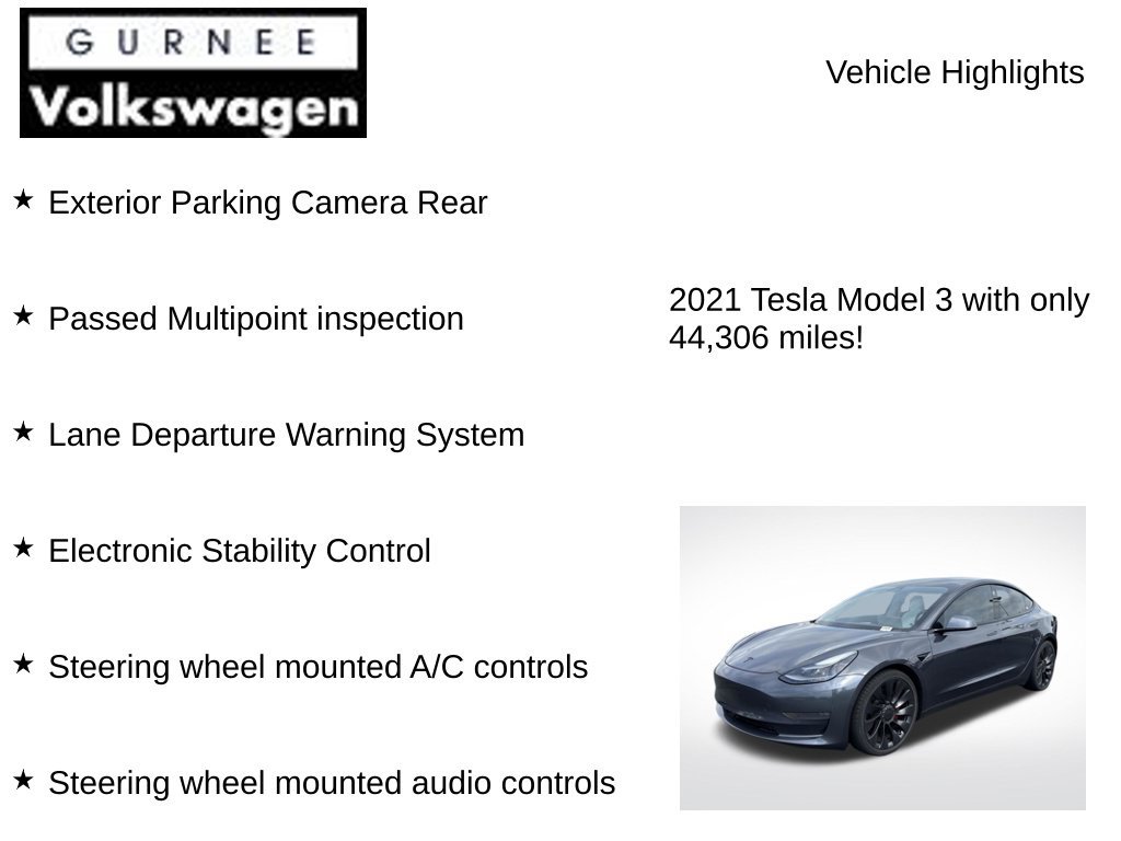 Used 2021 Tesla Model 3 Performance AWD/4WD image 7