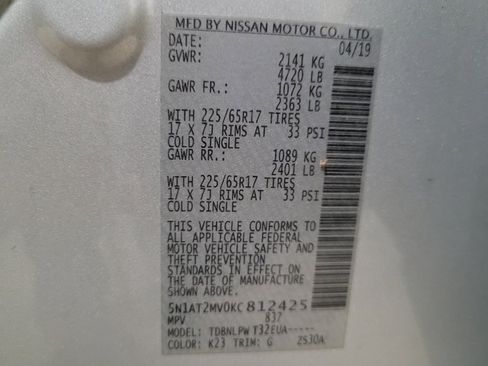 Used 2019 Nissan Rogue S AWD/4WD image 33