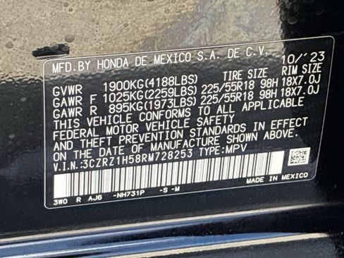 Certified 2024 Honda HR-V Sport image 37