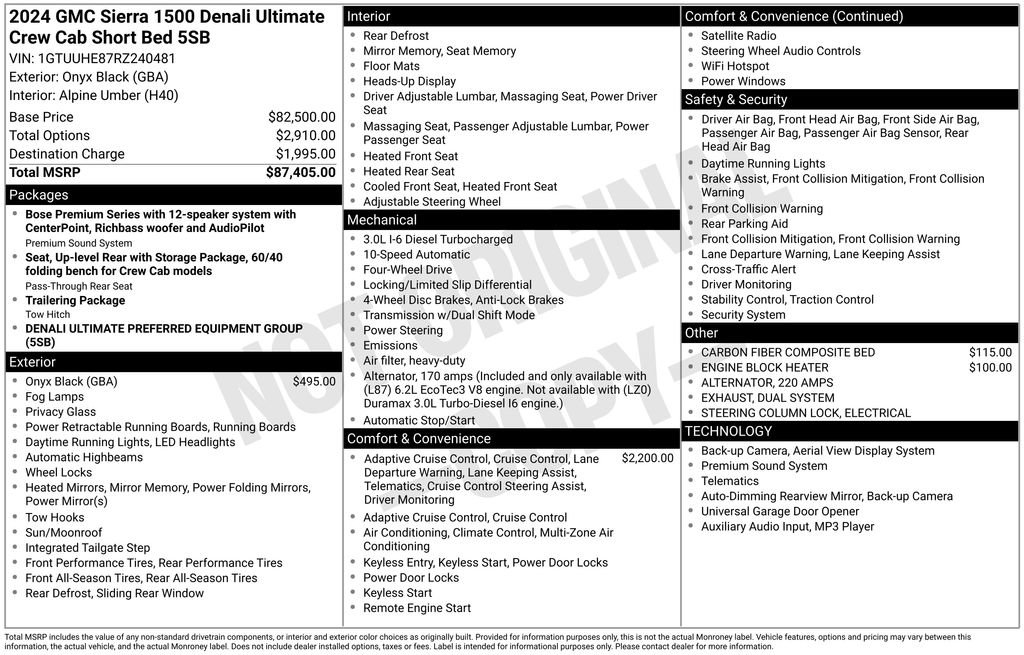 Certified 2024 GMC Sierra 1500 Denali Ultimate AWD/4WD image 47