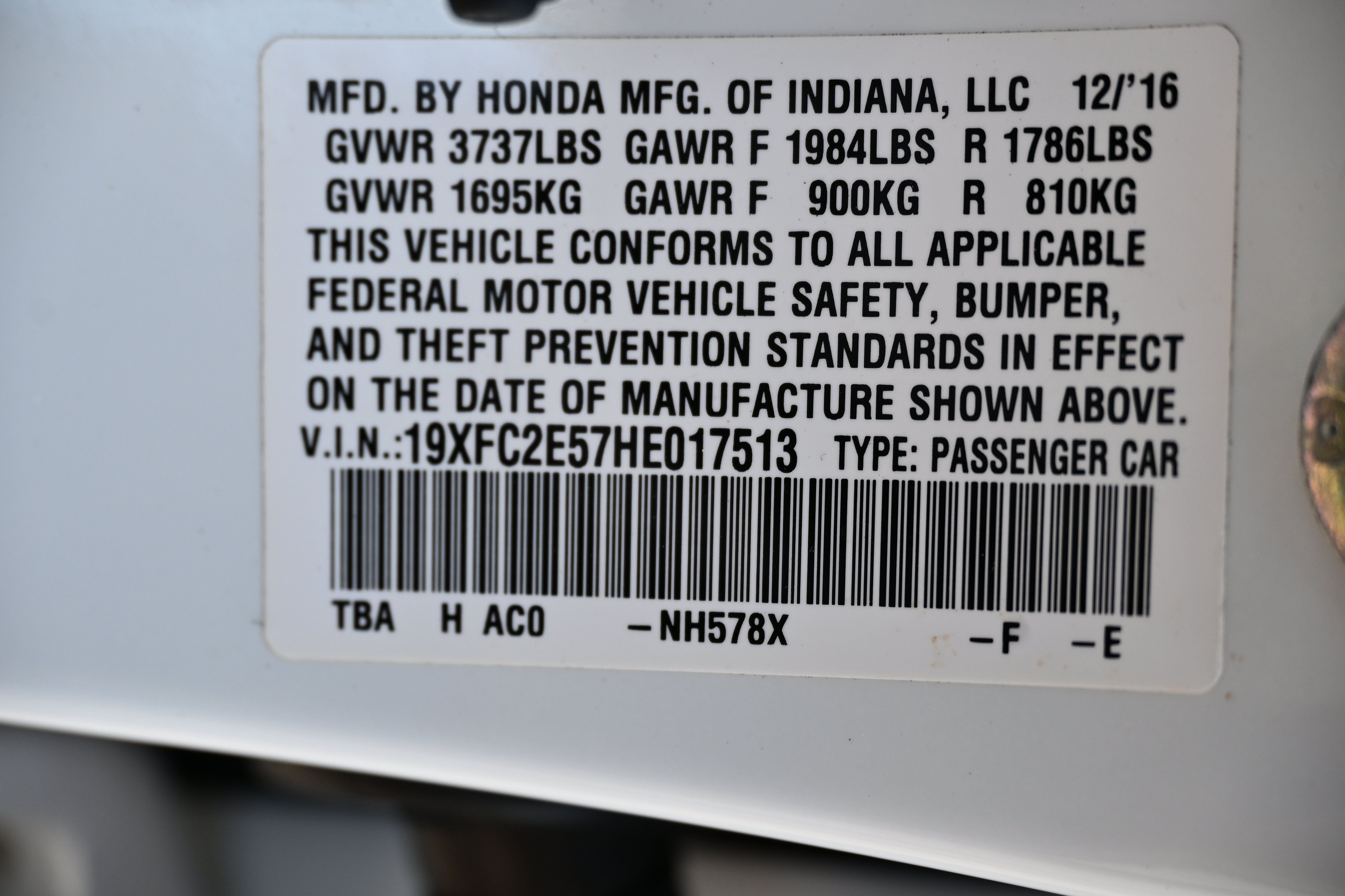 Used 2017 Honda Civic LX image 16