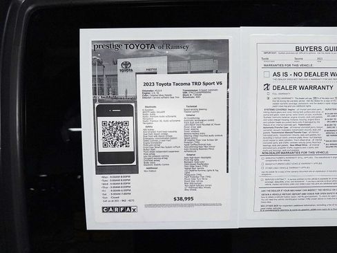 Used 2023 Toyota Tacoma TRD Sport w/ Black Out Package (TMS) AWD/4WD image 13