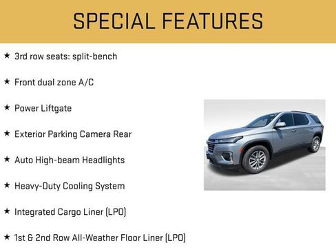 Used 2023 Chevrolet Traverse LT w/ LPO, Floor Liner Package AWD/4WD image 20