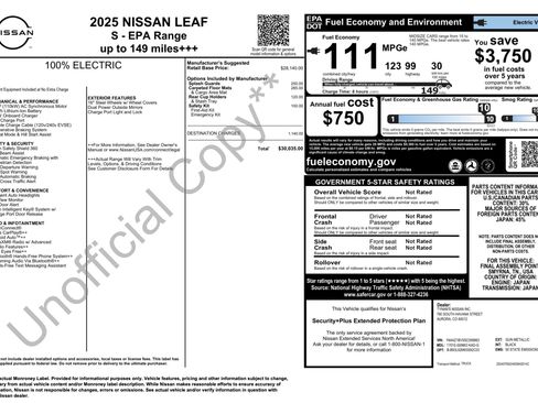 Used 2025 Nissan Leaf S FWD image 4