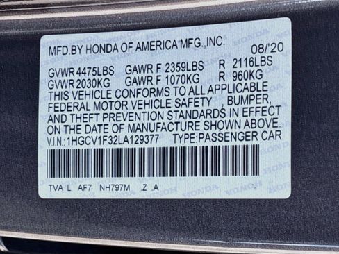 Certified 2020 Honda Accord Sport image 34