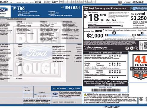 Used 2018 Ford F150 XL w/ Equipment Group 101A Mid AWD/4WD image 37