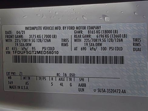 Used 2021 Ford F550 XL Regular Cab DRW RWD w/ Power Equipment Group image 34