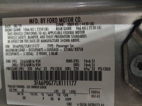 Used 2020 Ford Fusion S FWD image 33