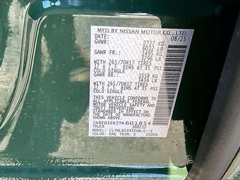 New 2026 Nissan Frontier PRO-4X w/ Pro-4x Convenience Package image 8