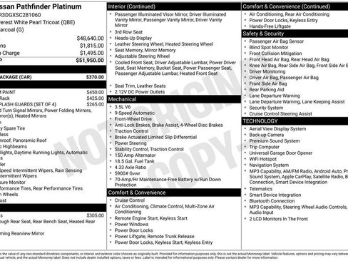 Certified 2025 Nissan Pathfinder Platinum w/ Cargo Package FWD image 31
