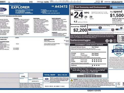 Used 2025 Ford Explorer Platinum RWD image 6