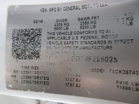 Used 2018 Chevrolet Silverado 2500 W/T w/ Snow Plow Prep Package image 30