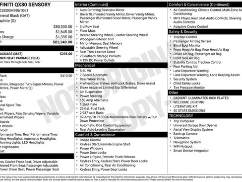 Used 2021 INFINITI QX80 Sensory w/ Cargo Package image 29