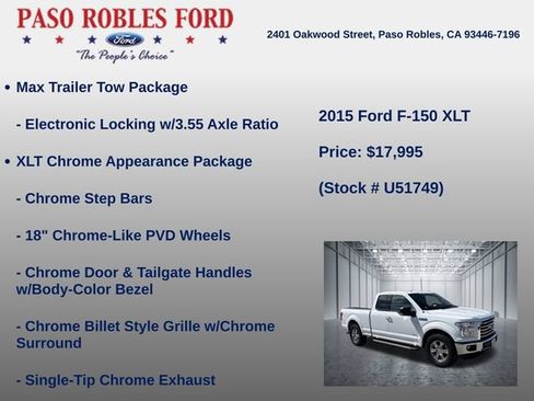 Used 2015 Ford F150 XLT w/ Equipment Group 302A Luxury RWD image 8