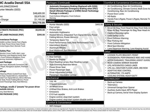 Certified 2021 GMC Acadia Denali w/ Denali Ultimate Package AWD/4WD image 46