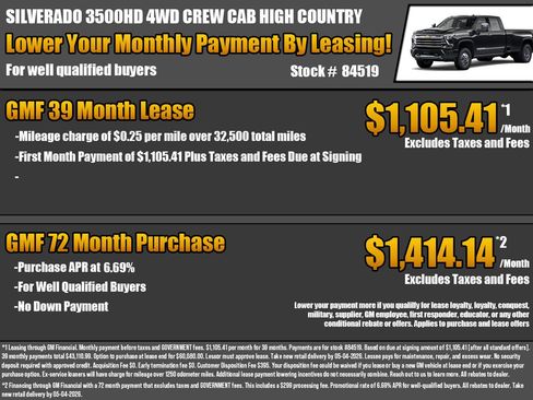 New 2026 Chevrolet Silverado 3500 High Country w/ High Country Premium Package AWD/4WD image 2