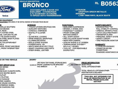 Used 2024 Ford Bronco Badlands image 3