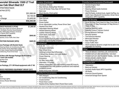 Used 2021 Chevrolet Silverado 1500 LT Trail Boss w/ Convenience Package II AWD/4WD image 22