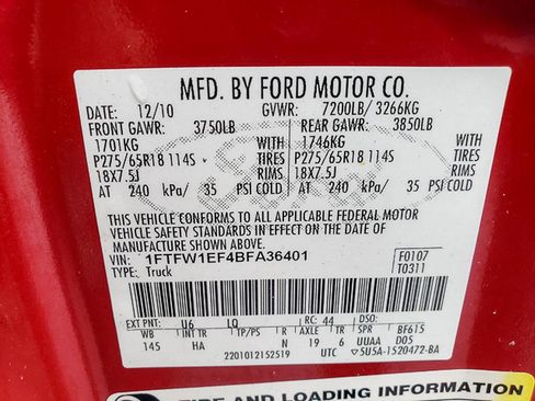 Used 2011 Ford F150 Lariat w/ Lariat Chrome Pkg image 11