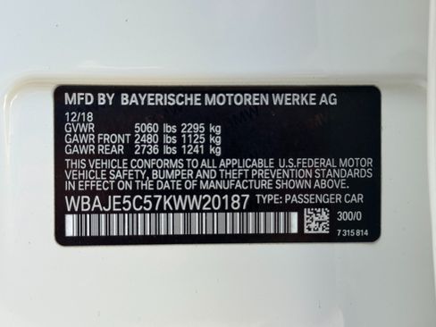 Used 2019 BMW 540i w/ M Sport Package RWD image 48