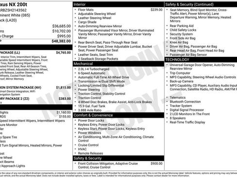 Used 2017 Lexus NX 200t AWD w/ Luxury Package image 2