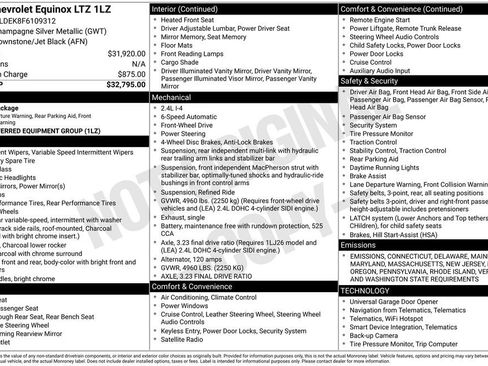 Certified 2015 Chevrolet Equinox LTZ image 25