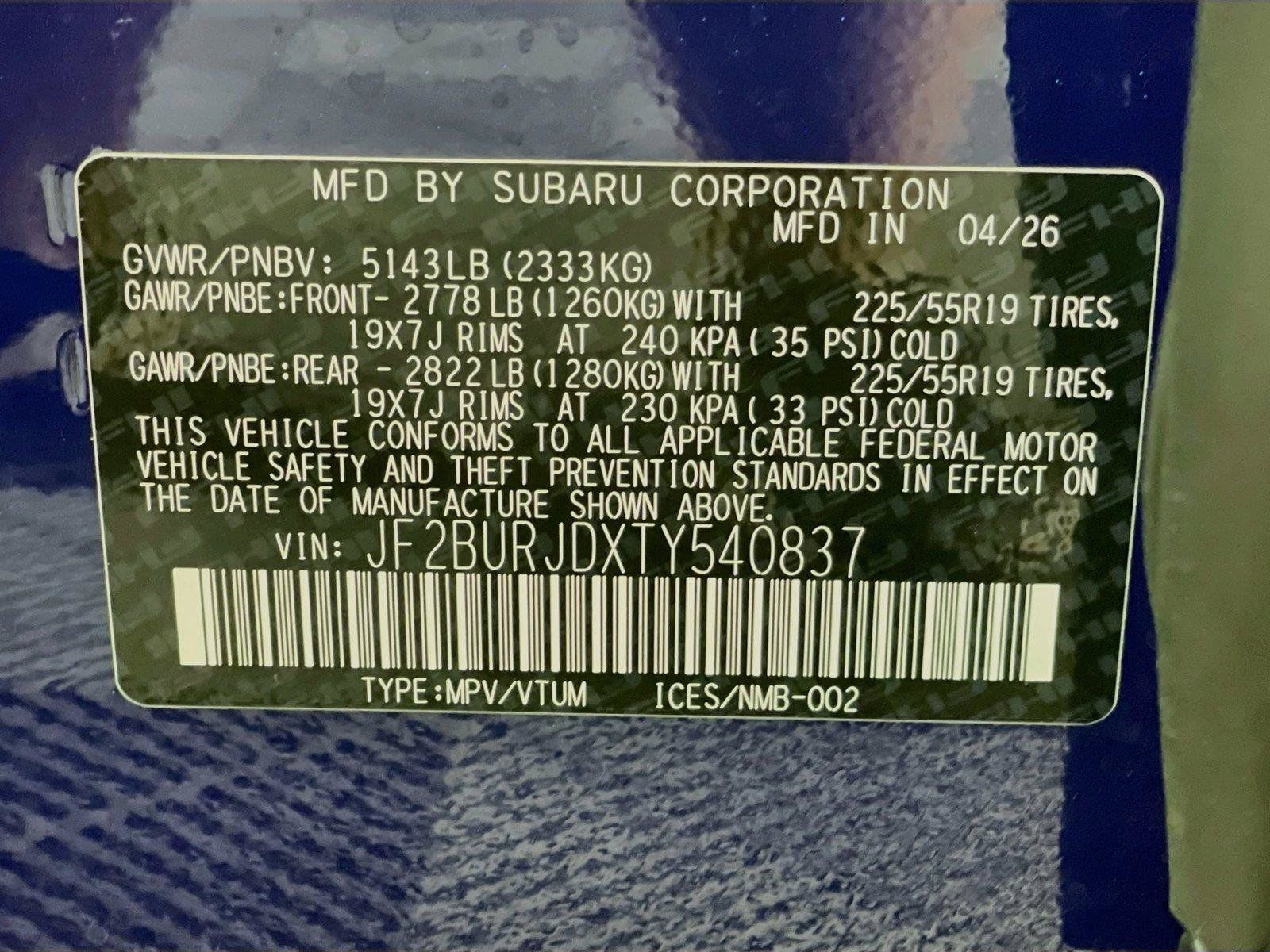 New 2026 Subaru Outback Wilderness AWD/4WD image 26