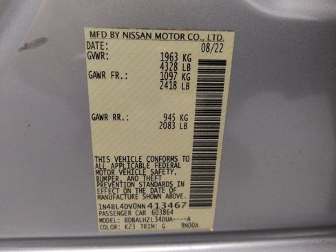 Used 2022 Nissan Altima 2.5 SV FWD image 33