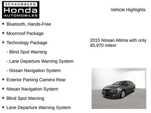 Used 2015 Nissan Altima 2.5 SL w/ Technology Package FWD image 8
