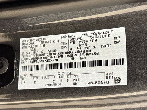 New 2026 Ford F150 XL w/ Equipment Group 103A High AWD/4WD image 23