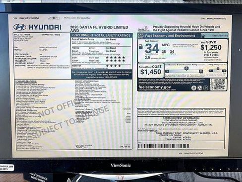 New 2026 Hyundai Santa Fe Limited AWD/4WD image 39