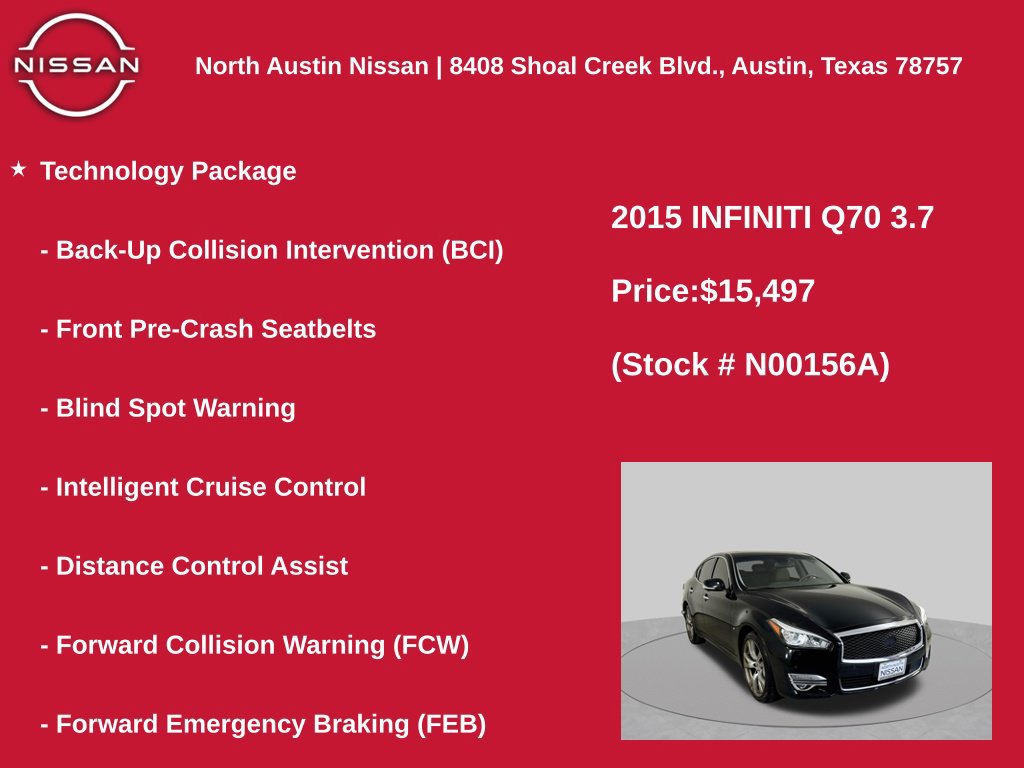 Used 2015 INFINITI Q70 3.7 w/ Technology Package RWD image 11