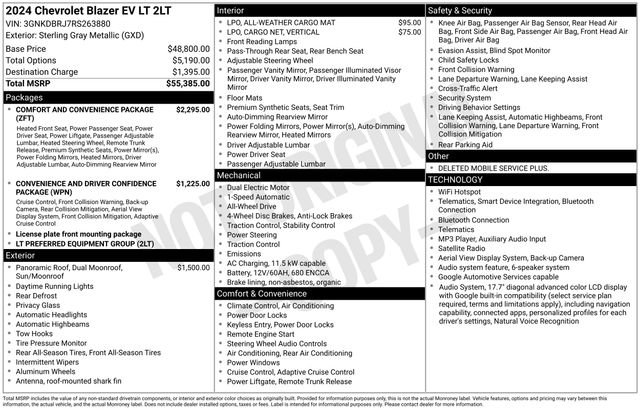 Certified 2024 Chevrolet Blazer EV LT AWD/4WD image 26